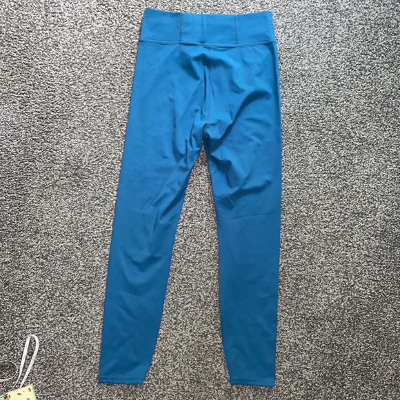 Madewell MWL High Rise Leggings Dark Teal Blue Size Medium - Picture 2 of 8